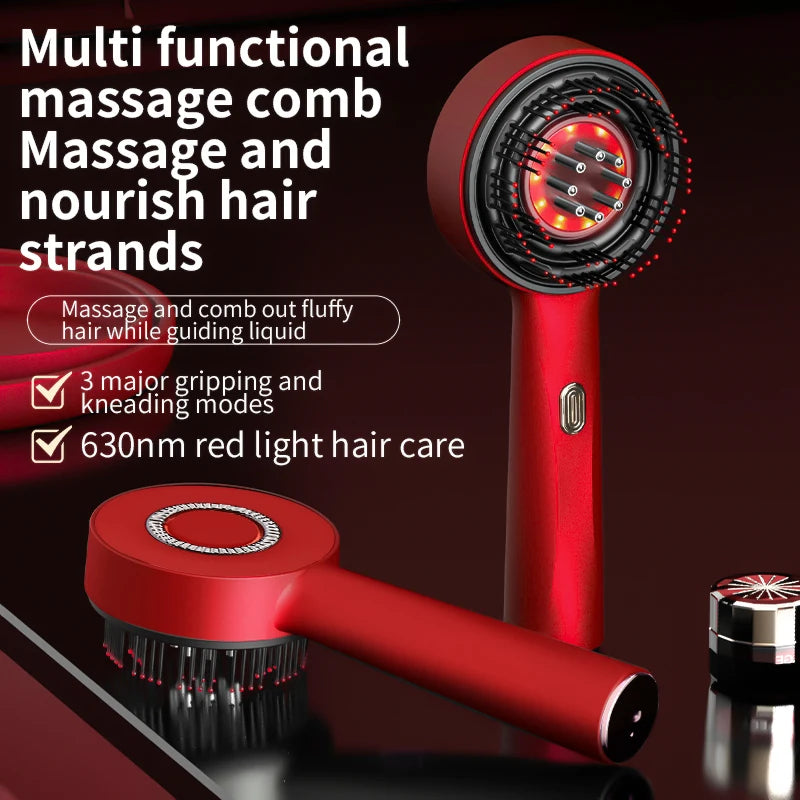 "Revitalize Your Hair with the Electric Vibration Massage Comb - Portable Scalp Massager for Hair Growth and Anti-Hair Loss Care!"